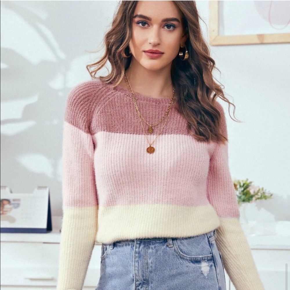 Pink Sweater | White, Shades of Pink, Sweater